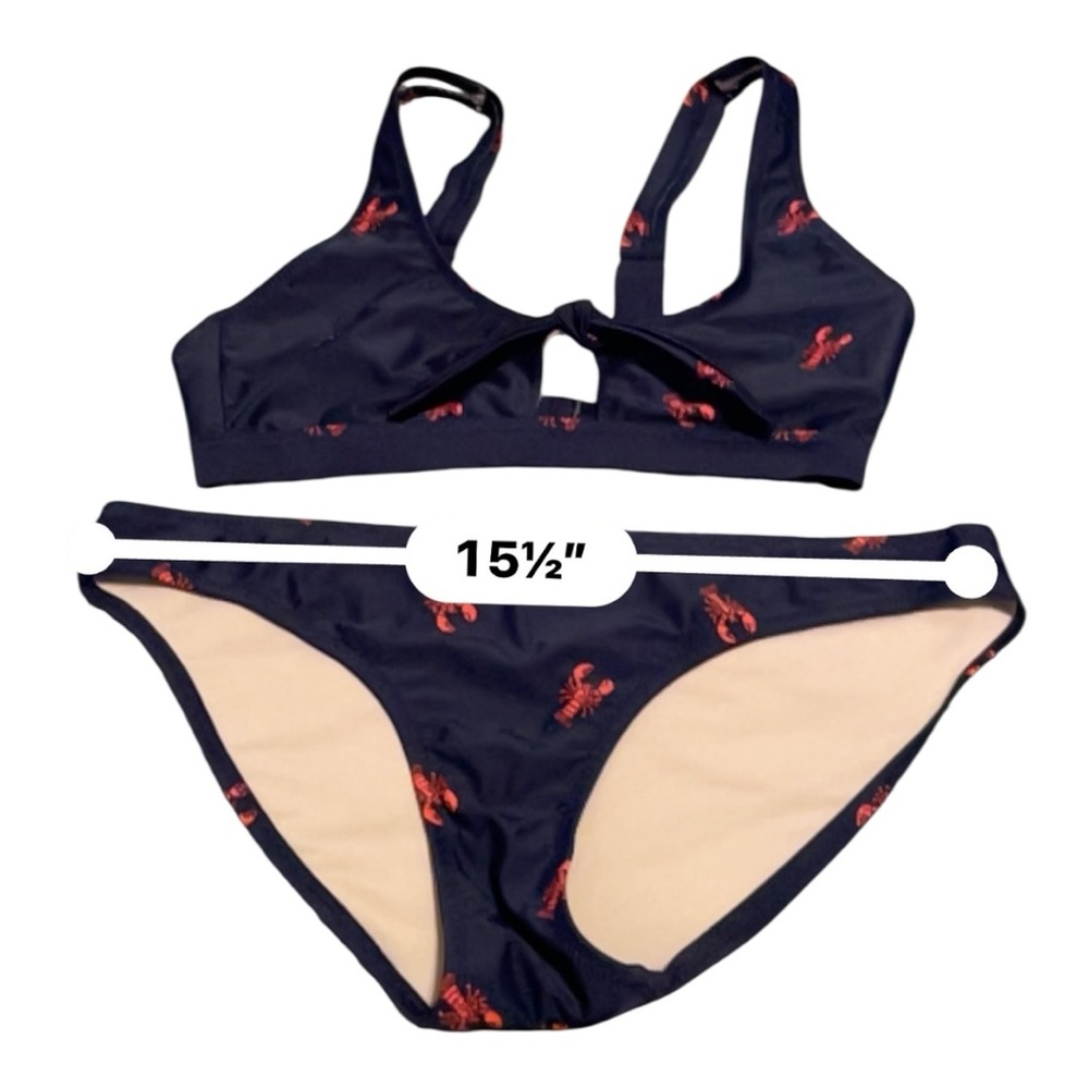 Navy Bikini with Red Lobster Print - Picture 8 of 8